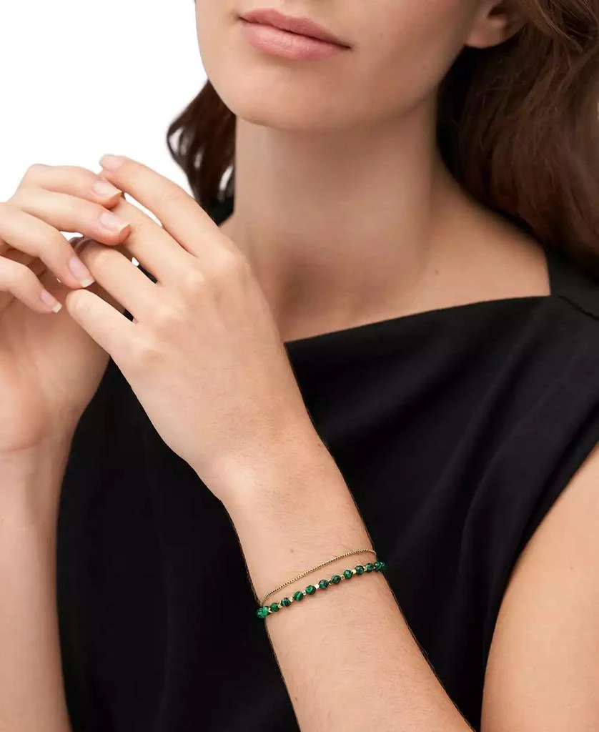 商品Fossil|All Stacked Up Malachite Beaded Bracelet,价格¥335,第5张图片详细描述