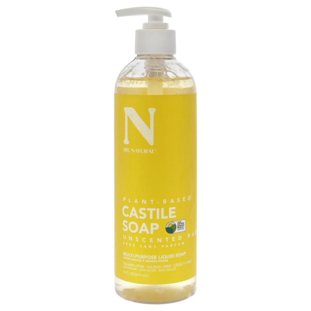 商品Dr. Natural|Castile Liquid Soap - Unscented Baby by  for Unisex - 16 oz Soap,价格¥166,第1张图片