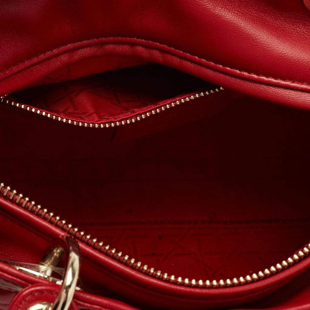 Dior Red Cannage Leather Medium Lady Dior Tote 商品
