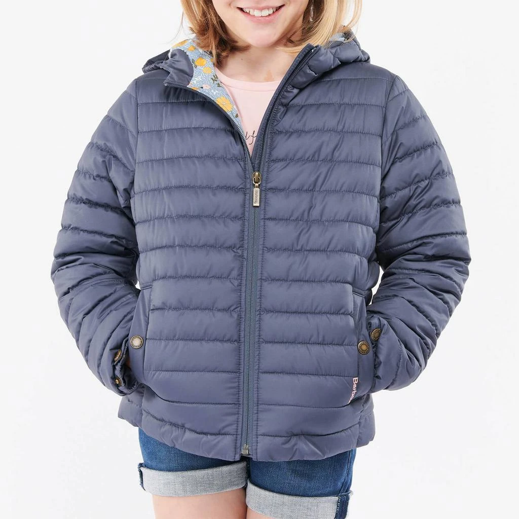 商品Barbour|Barbour Girls' Cranmore Hooded Quilted Jacket - Summer Navy/Folky Floral,价格¥278,第1张图片