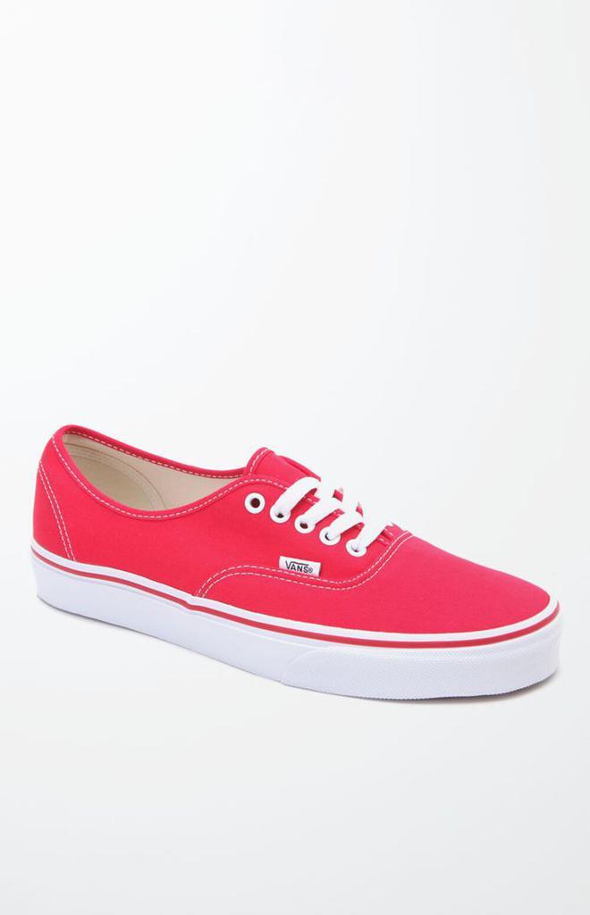 商品Vans|男款 Authentic 休闲帆布板鞋 红色,价格¥334,第1张图片
