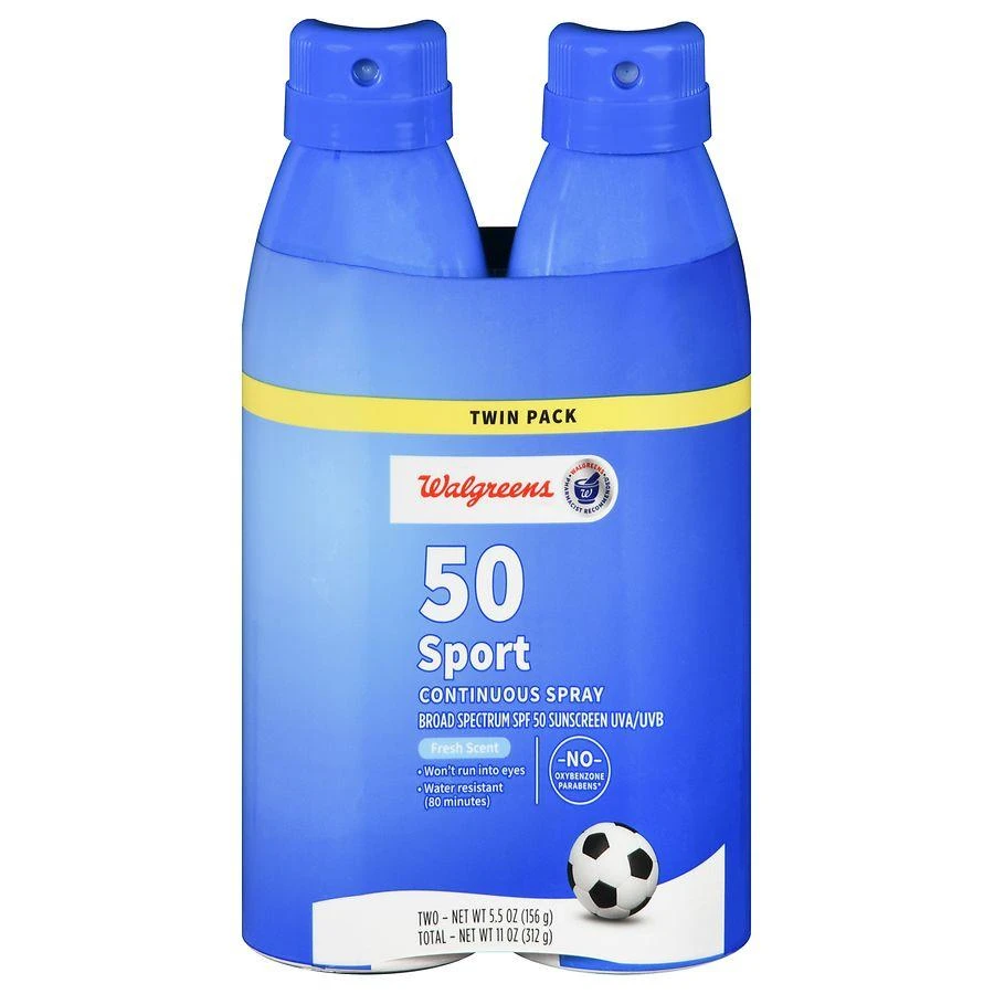 商品Walgreens|Sport Sunscreen Continuous Spray SPF 50 Fresh,价格¥100,第1张图片