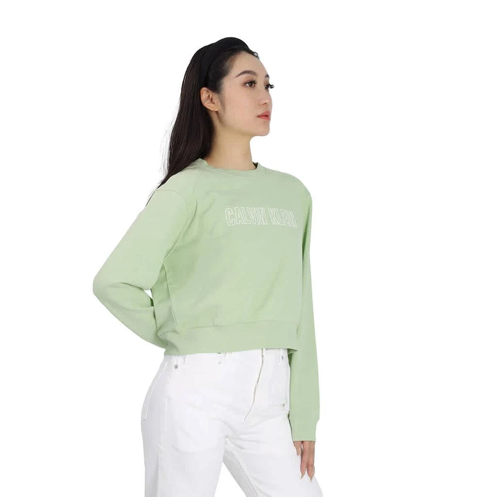 商品Calvin Klein|Ladies Knitted Logo Sweater In Mint Green,价格¥388,第2张图片详细描述