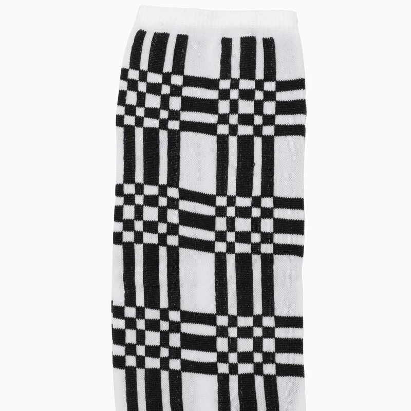 商品Marni|WHITE/BLACK CHECK PATTERN SHORT SOCKS,价格¥837,第2张图片详细描述