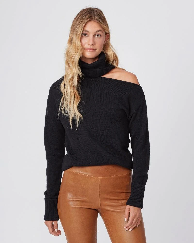 商品Paige|Paige Raundi Soft Wool Sweater - Black,价格¥2535,第1张图片