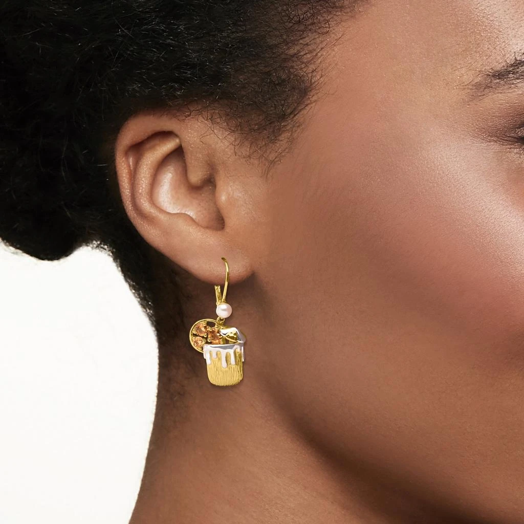 商品Ross-Simons|Ross-Simons 4-4.5mm Cultured Pearl and . Citrine Tropical Beverage Drop Earrings in 18kt Gold Over Sterling,价格¥783,第2张图片详细描述