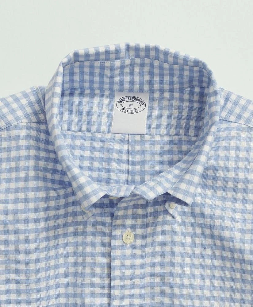 商品Brooks Brothers|Stretch Non-Iron Oxford Button-Down Collar, Gingham Sport Shirt,价格¥399,第2张图片详细描述