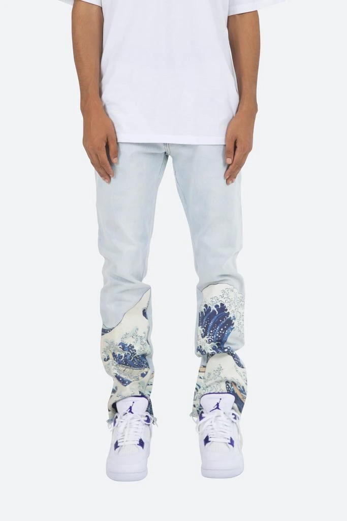 商品MNML|D233 Wave Straight Denim - Light Blue,价格¥363,第1张图片