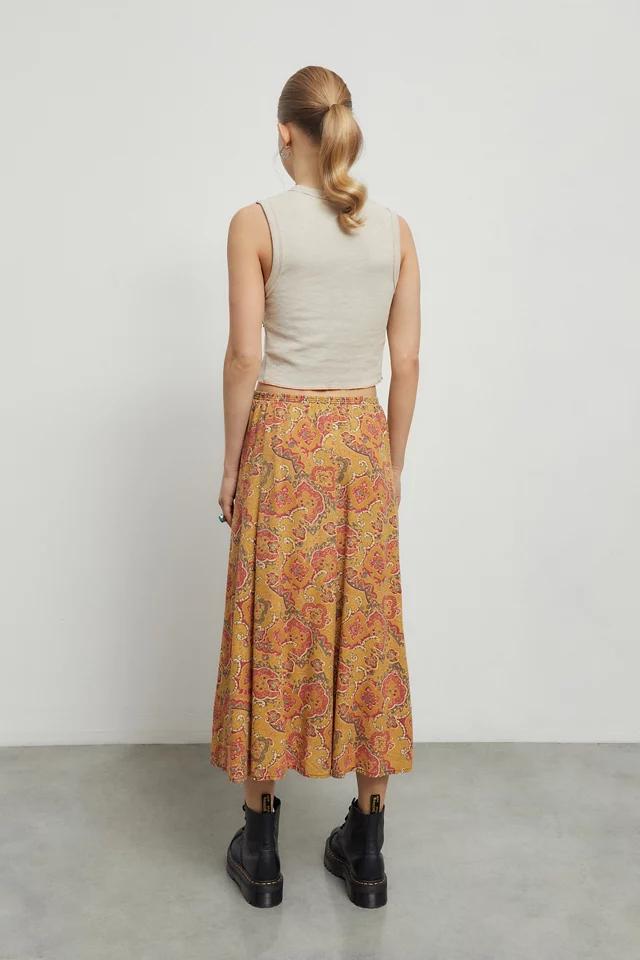 Urban Renewal Remade Bleached Paisley Midi Skirt商品第3张图片规格展示