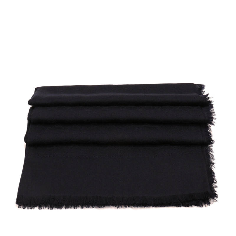 GUCCI 古驰 女士深蓝色羊毛蚕丝混纺围巾 429528-3G932-4000商品第4张图片规格展示