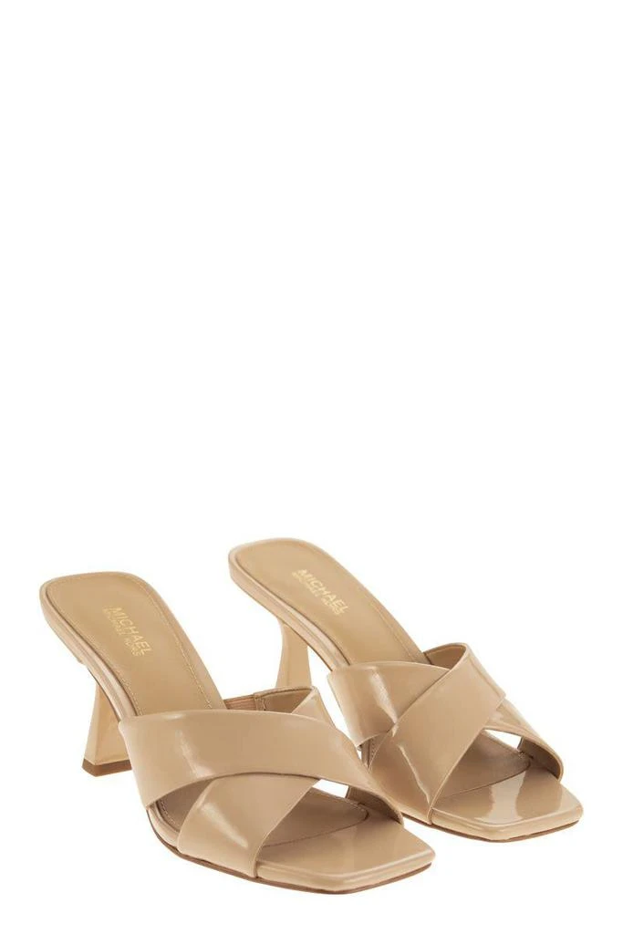 商品Michael Kors|MICHAEL KORS Clara shiny leather sabot,价格¥895,第4张图片详细描述