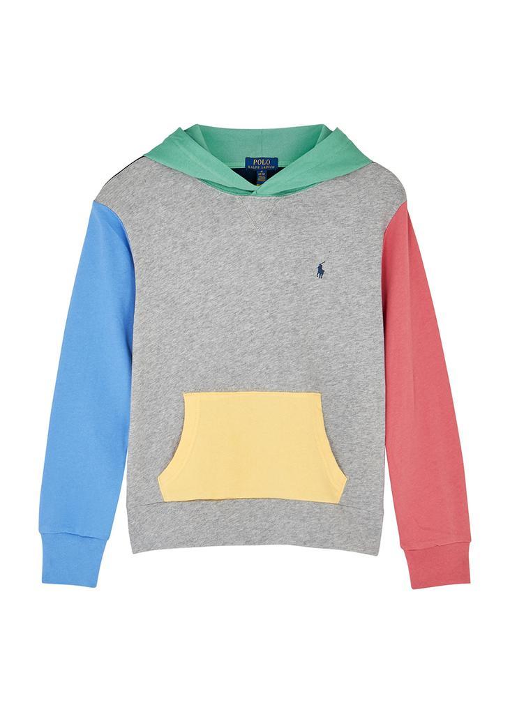 商品Ralph Lauren|KIDS Colour-blocked hooded cotton sweatshirt (1.5-6 years),价格¥733,第1张图片