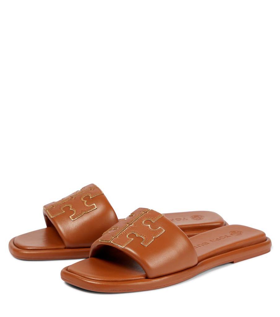 商品Tory Burch|Double T Sport leather sandals,价格¥1677,第7张图片详细描述