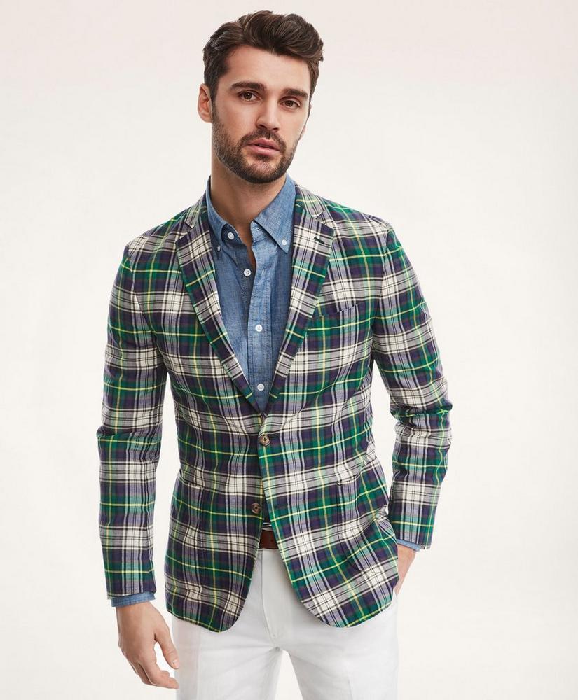 Regent Regular-Fit Sport Coat, Madras商品第1张图片规格展示