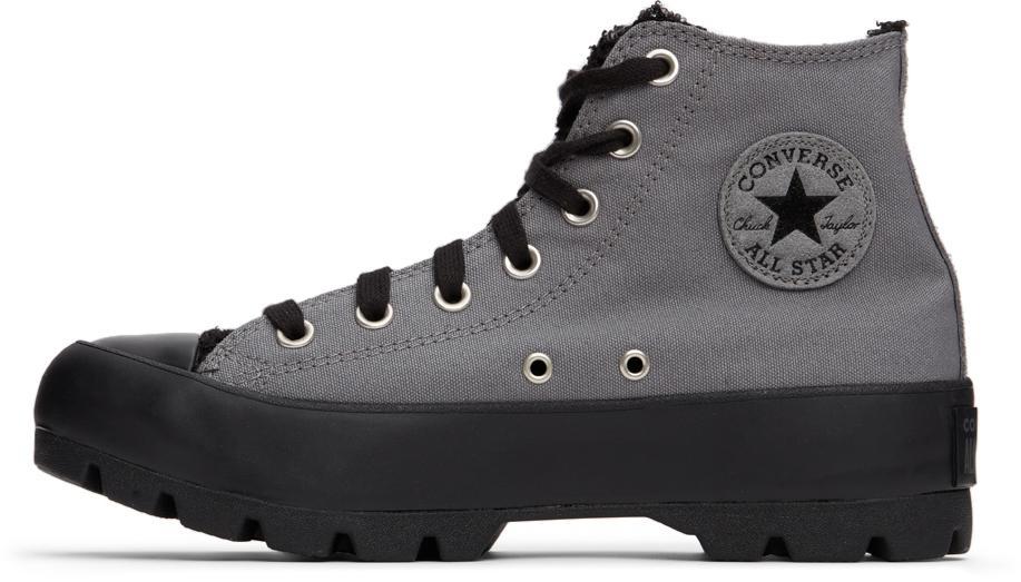 商品Converse|Grey Fleece Chuck Taylor All Star Lugged Hi Sneakers,价格¥566,第5张图片详细描述