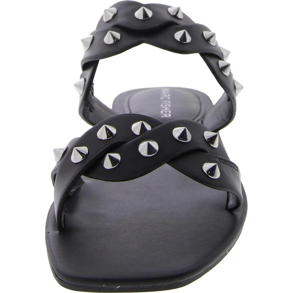 Marc Fisher Womens Bodil Faux Leather Metallic Slide Sandals 商品
