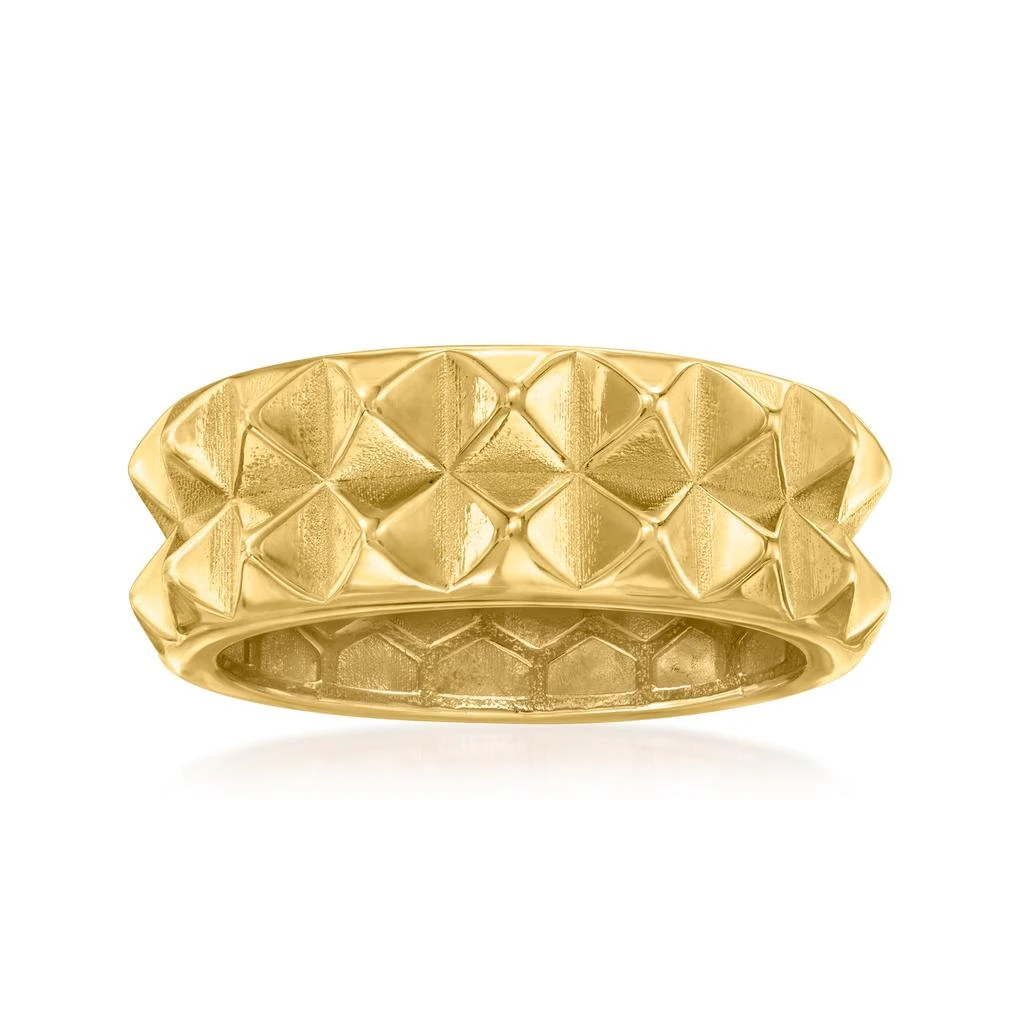 商品Canaria Fine Jewelry|Canaria Italian 10kt Yellow Gold 2-Row Pyramid Ring,价格¥1519,第1张图片