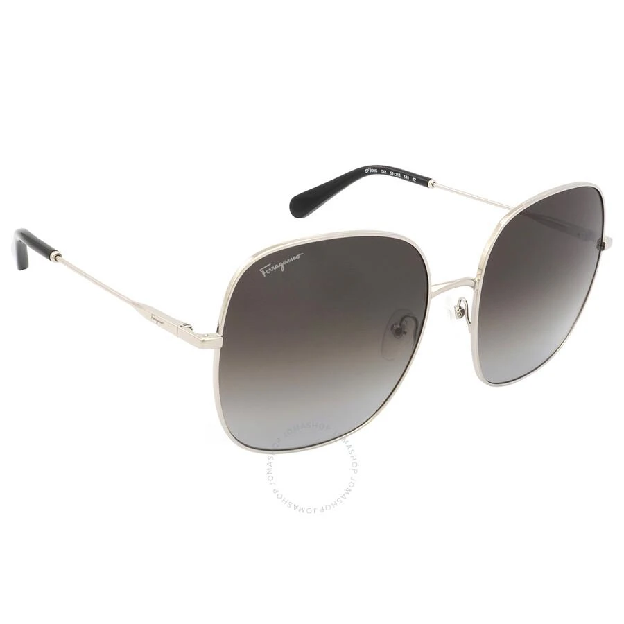 商品Salvatore Ferragamo|菲拉格慕 灰色渐变方形女士太阳镜 SF300S 041 59,价格¥590,第3张图片详细描述