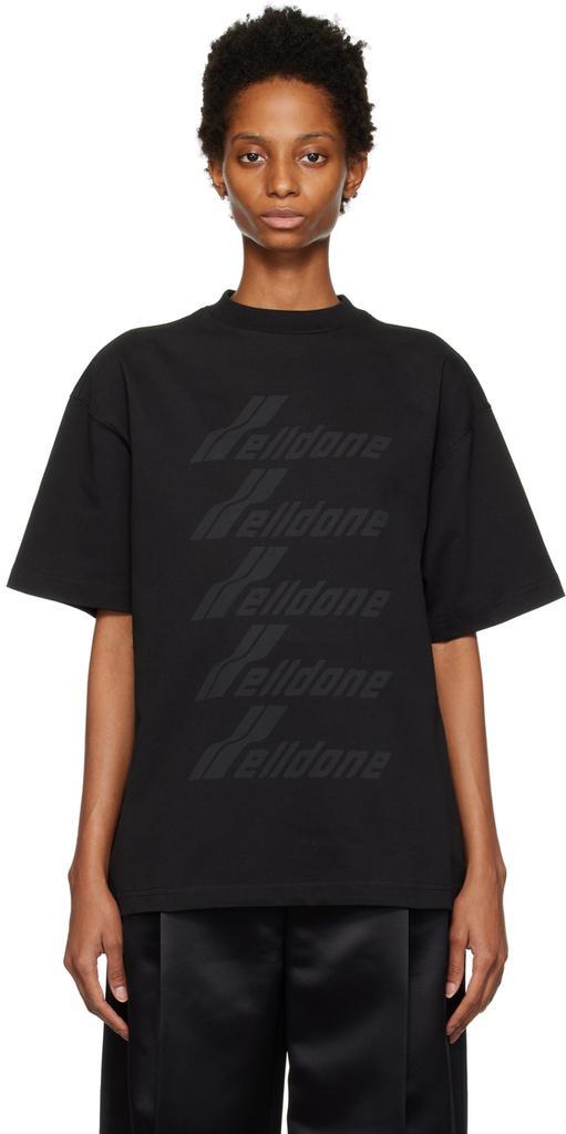 商品We11done|Black Selldone T-Shirt,价格¥603,第1张图片