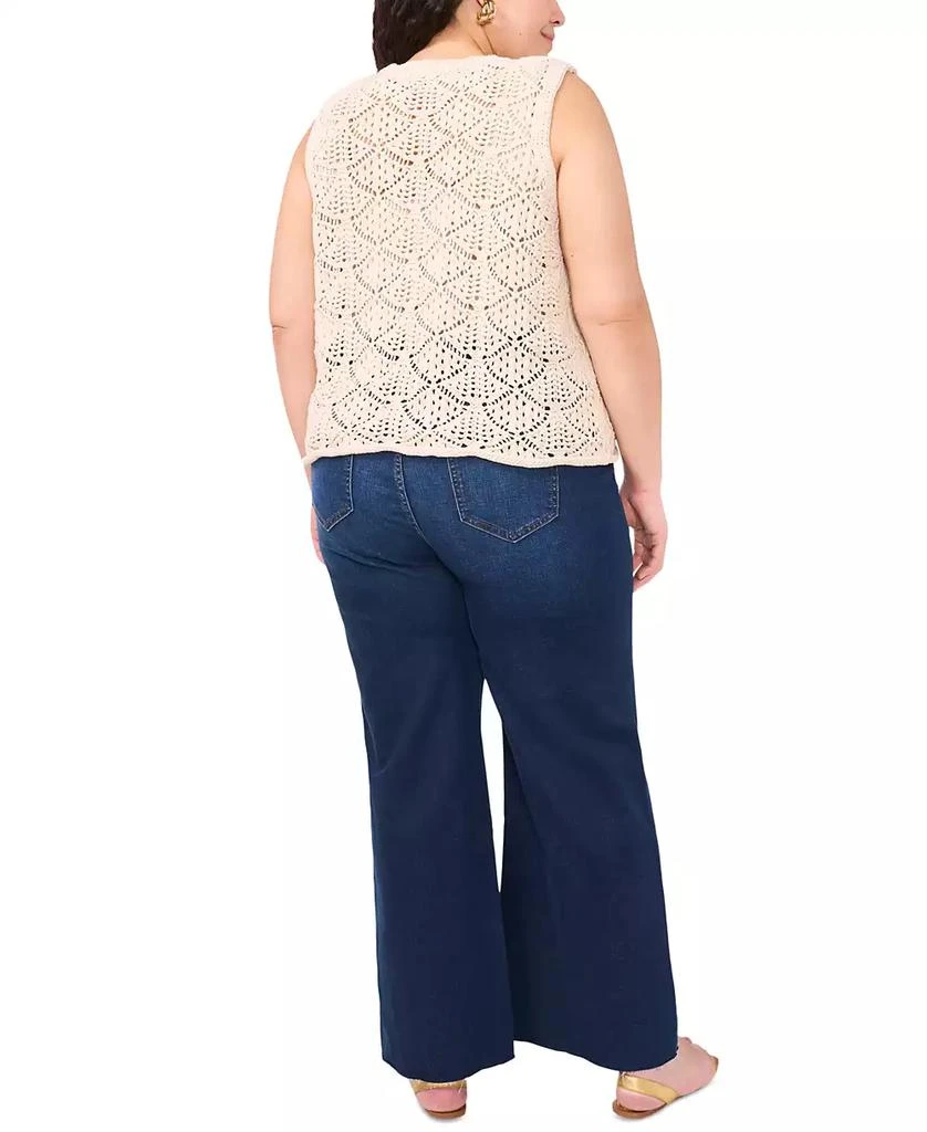 商品Vince Camuto|Plus Size Pointelle Sleeveless Crewneck Tank,价格¥734,第4张图片详细描述