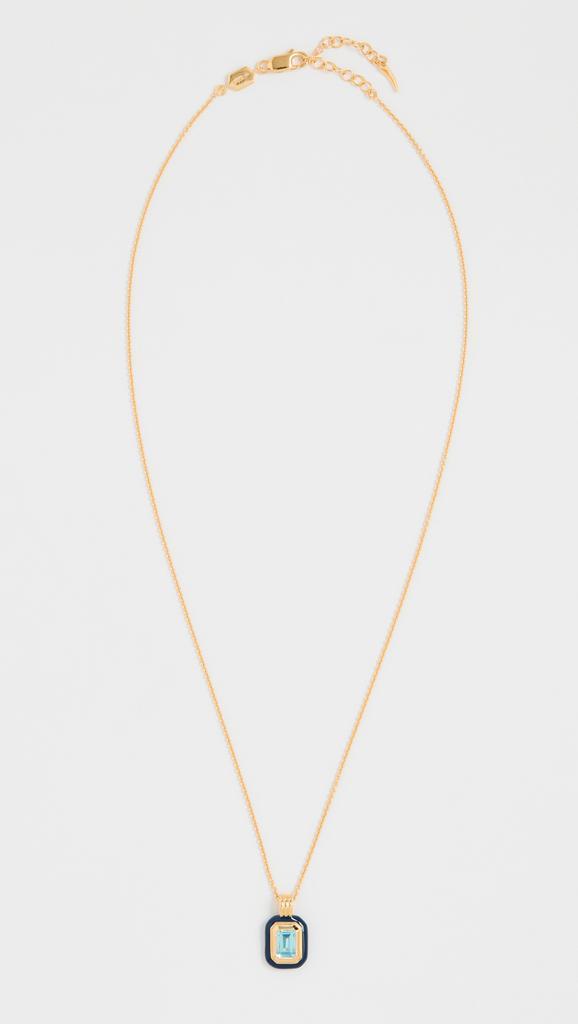 商品Missoma|Missoma Blue Stone and Enamel Pendant Necklace,价格¥1151,第6张图片详细描述