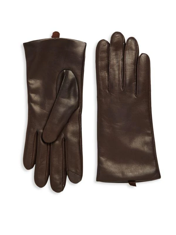 商品Saks Fifth Avenue|Cashmere Lined Leather Tech Gloves,价格¥709,第1张图片