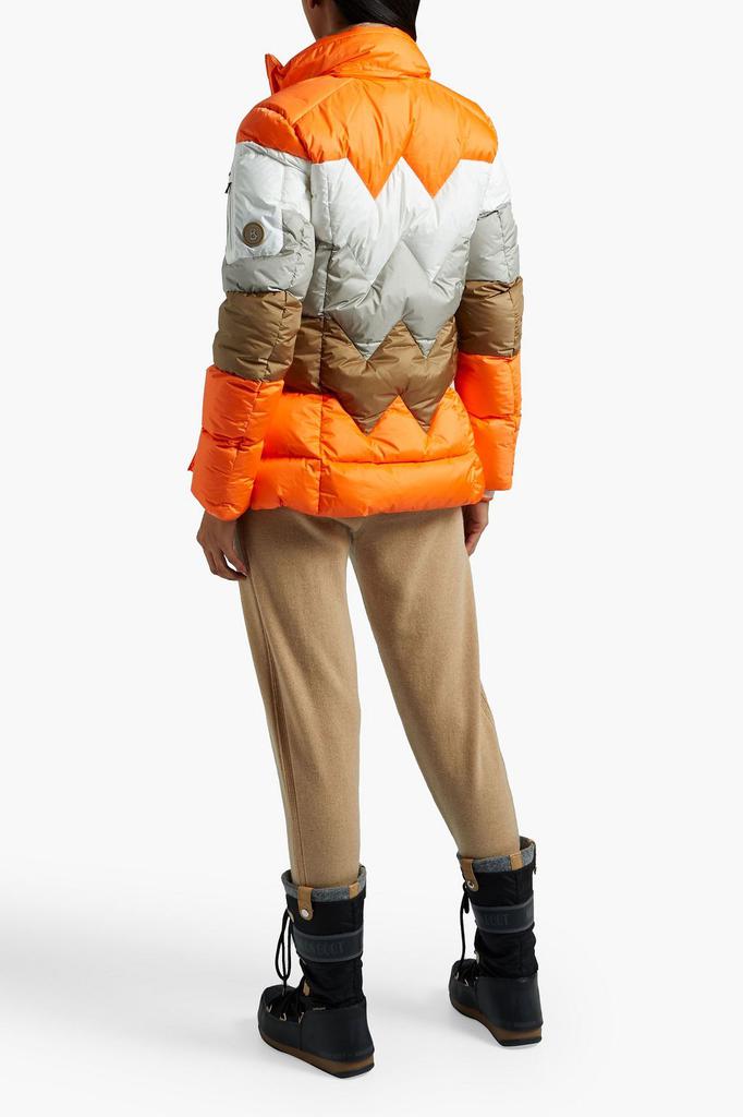 Dena quilted color-block hooded down ski jacket商品第2张图片规格展示