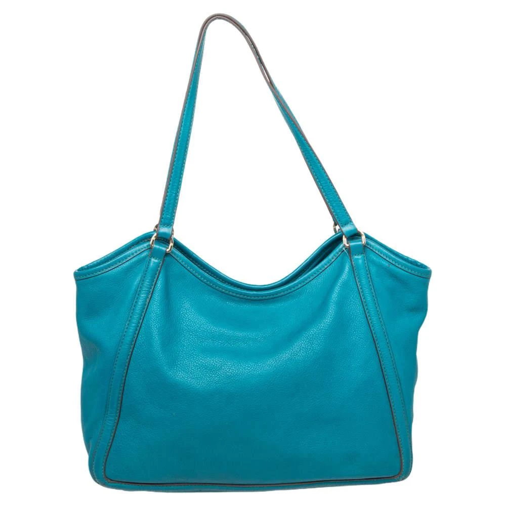 商品[二手商品] Tory Burch|Tory Burch Blue Leather Amanda Tote,价格¥768,第4张图片详细描述
