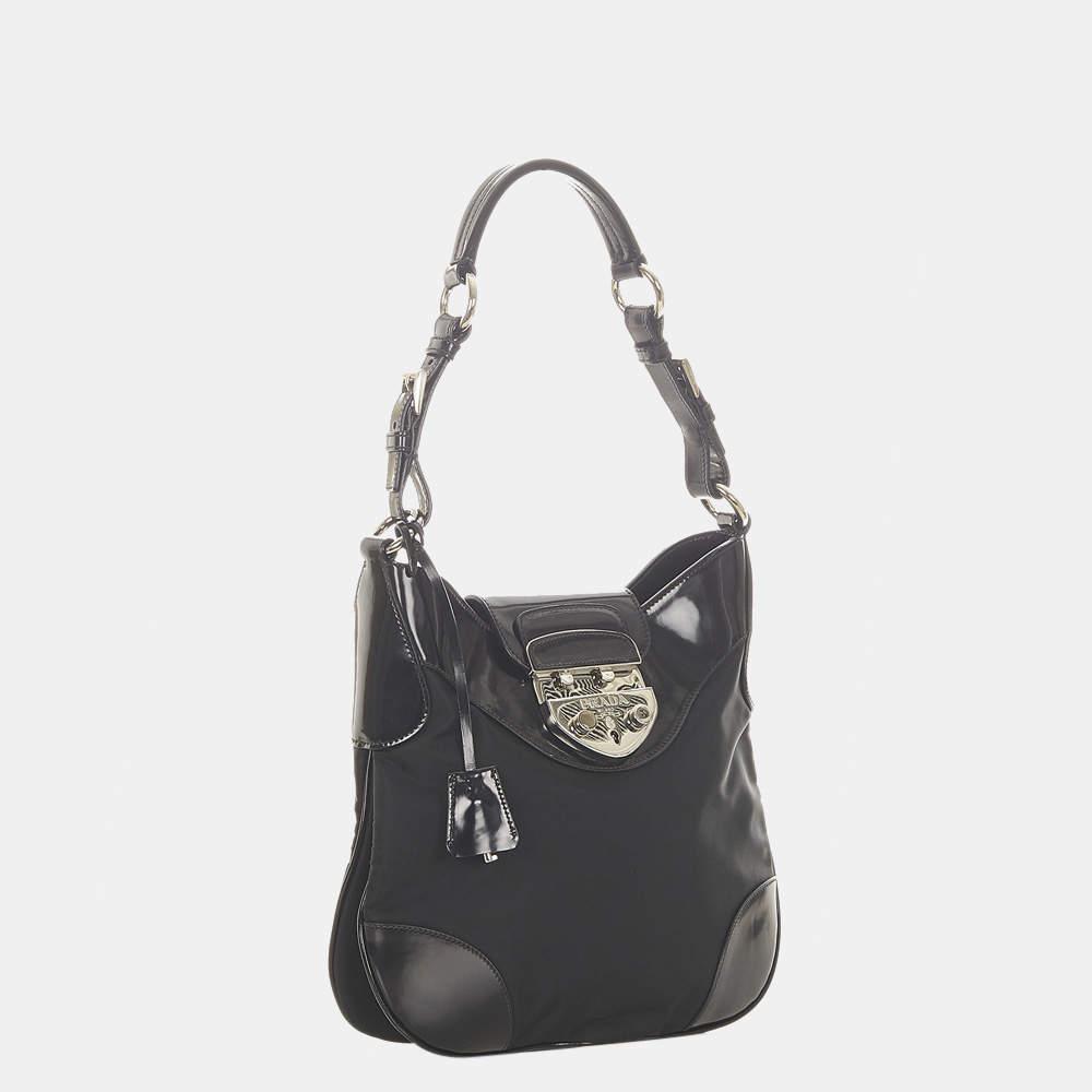 Prada Black Tessuto Shoulder Bag商品第2张图片规格展示