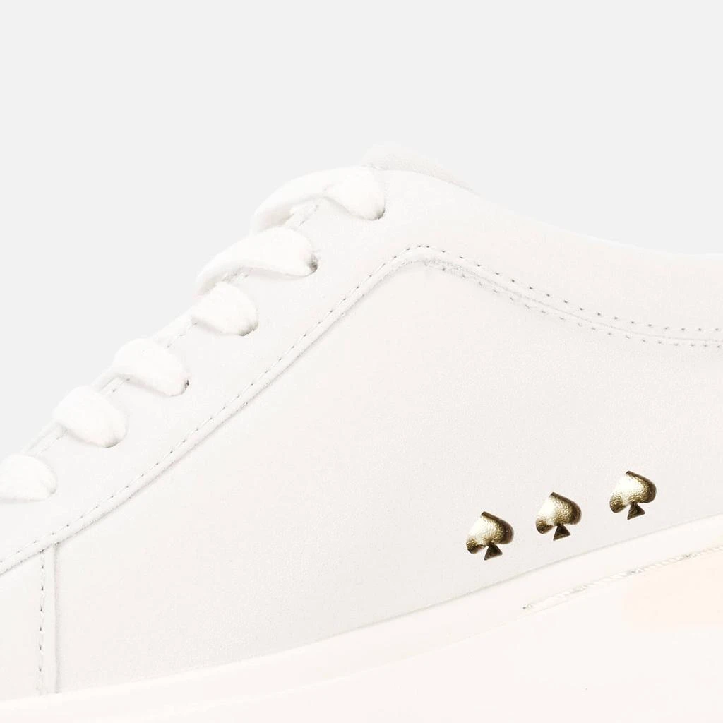 商品Kate Spade|Kate Spade New York Women's Lift Leather Cupsole Trainers - Optic White/Pale Gold,价格¥583,第4张图片详细描述