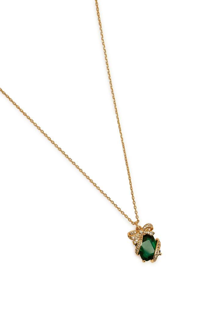 商品Kate Spade|Bow crystal-embellished necklace,价格¥733,第5张图片详细描述