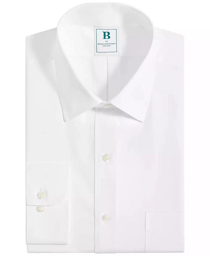 商品Brooks Brothers|Men's Regular Fit Non-Iron Solid Dress Shirt,价格¥456,第4张图片详细描述