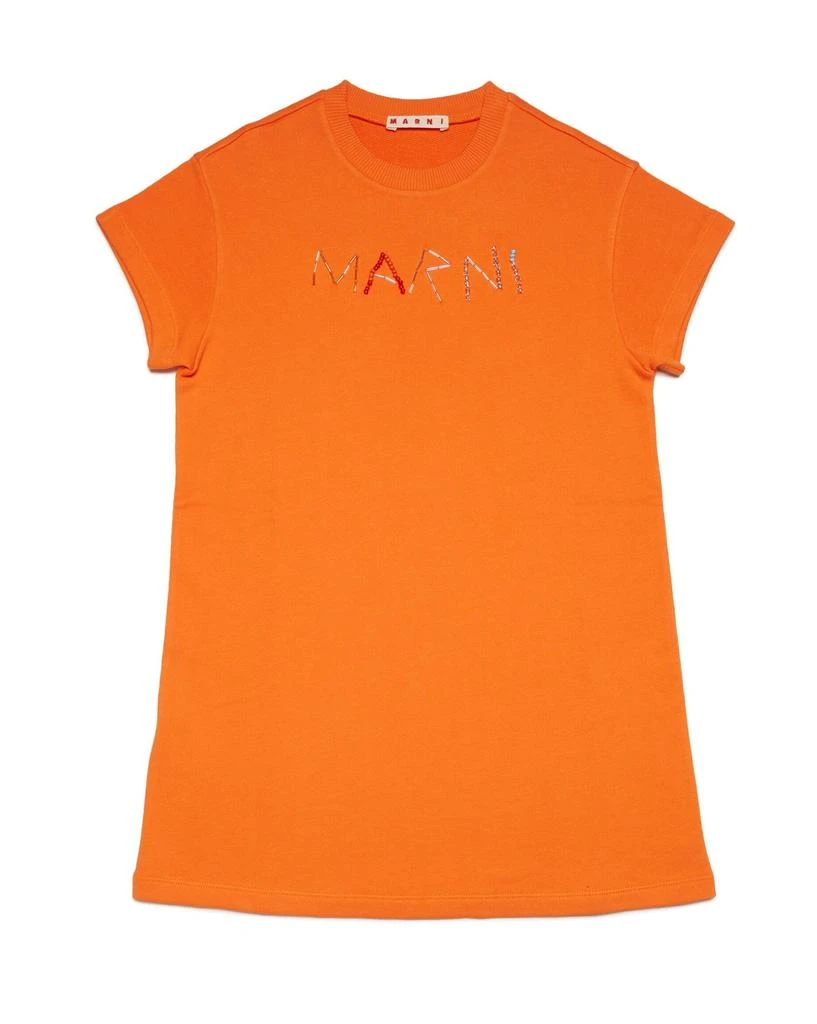 商品Marni|Marni Kids Logo Embellished Crewneck Dress,价格¥905,第1张图片