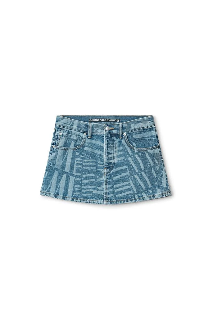 商品Alexander Wang|AWNY LOGO MINI SKIRT IN DENIM,价格¥1249,第1张图片