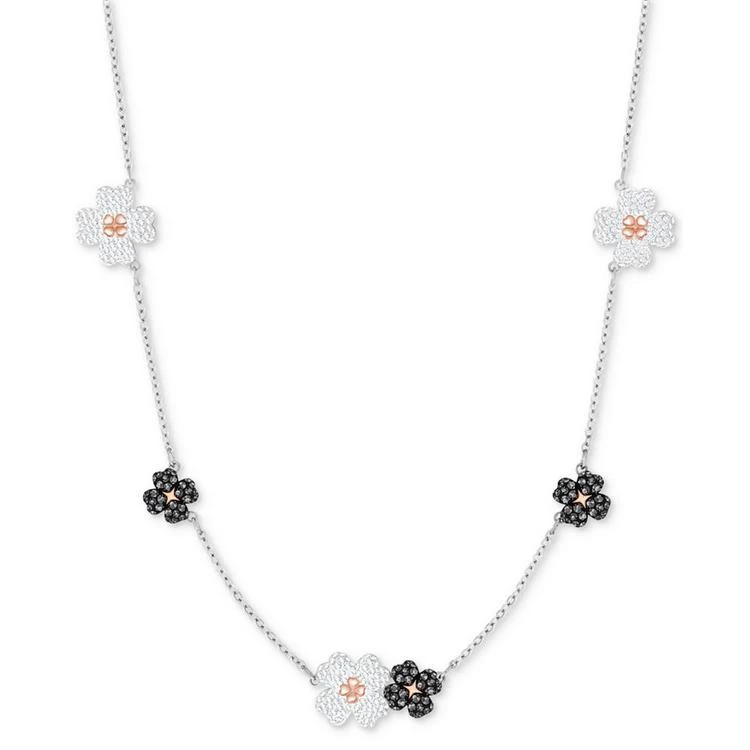 商品Swarovski|Two-Tone Crystal Flower 11-3/4" Choker Necklace,价格¥1103,第1张图片