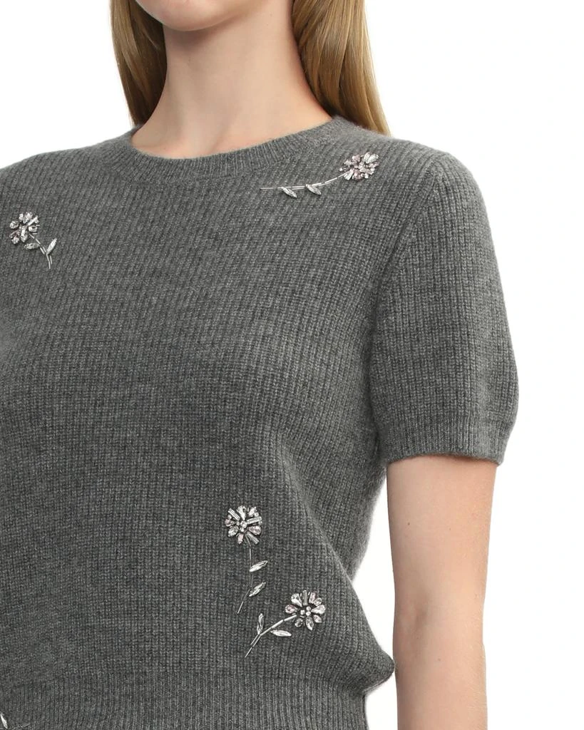 商品MARKGONG|Beaded short sleeve knit top,价格¥2083,第5张图片详细描述