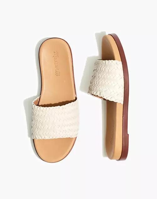 商品Madewell|The Louisa Slide Sandal in Woven Leather,价格¥691,第1张图片