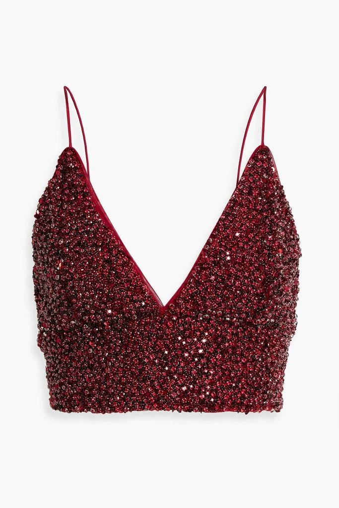 商品Alice + Olivia|Carli embellished mesh bra top,价格¥2350,第1张图片