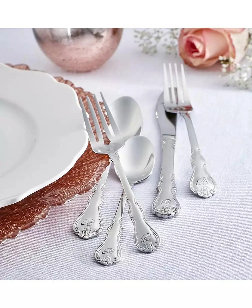 商品RiverRidge Home|Riverridge Bouquet 46 Piece Monogrammed Flatware Set - D, Service for 8,价格¥1249,第2张图片详细描述