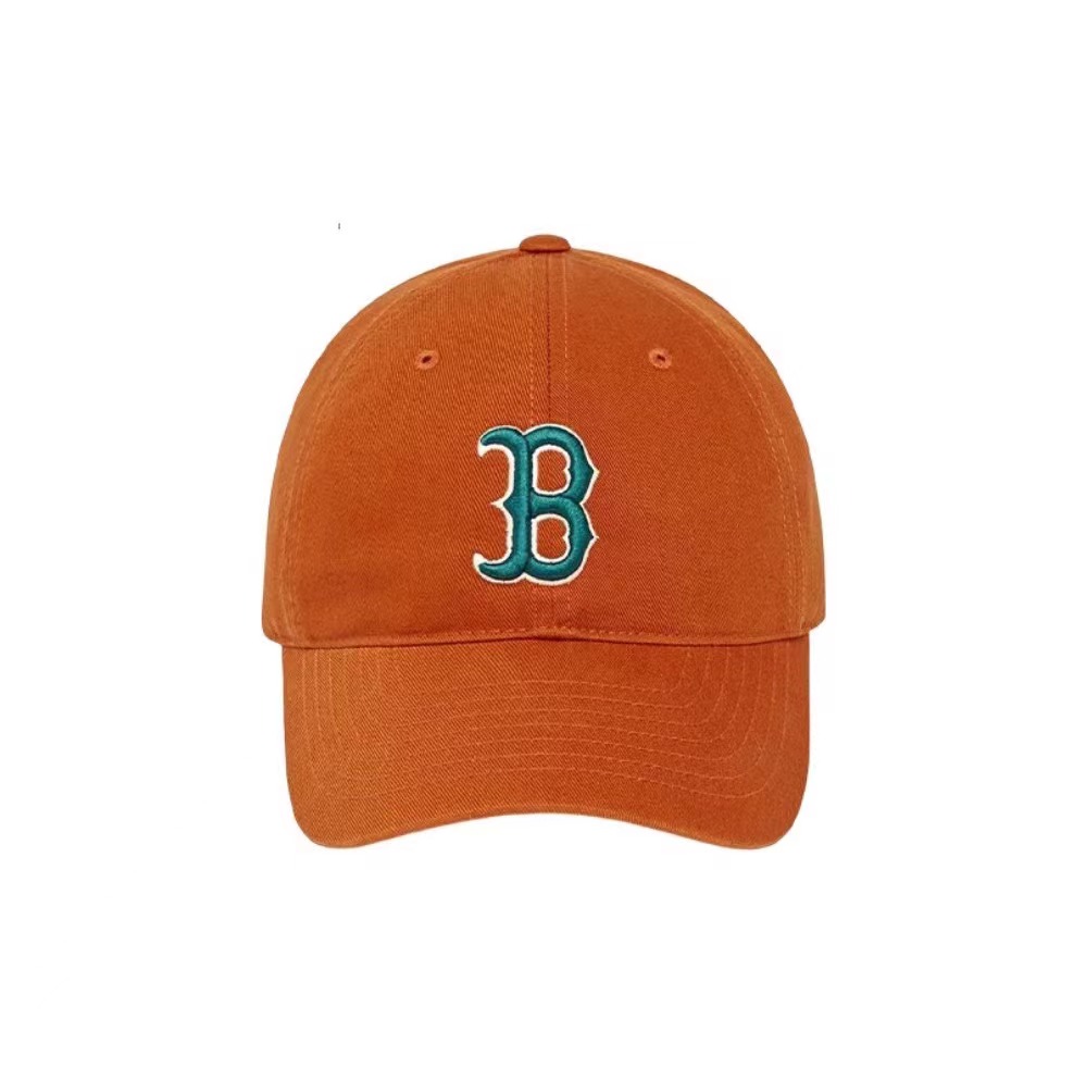 【享贝家】MLB 波士顿红袜队刺绣Logo鸭舌帽 男女同款 橙色 3ACP6601N-43BRS-FREE商品第3张图片规格展示