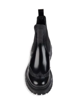商品Versace|La Greca Leather Chelsea Boots,价格¥4046,第5张图片详细描述