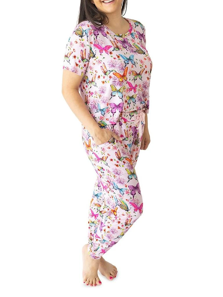 商品Posh Peanut|Watercolor Butterfly 2-Piece Pajama Set,价格¥478,第5张图片详细描述
