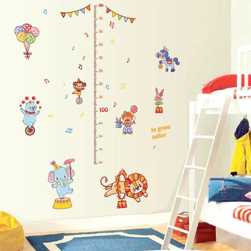 商品Vigor|Decal Mile Height Chart-Wall Decals-Kids Measure Growth Wall Stickers Baby Nursery Classroom-Children's Bedroom Wall Décor ELEPHANT THEME,价格¥129,第1张图片详细描述