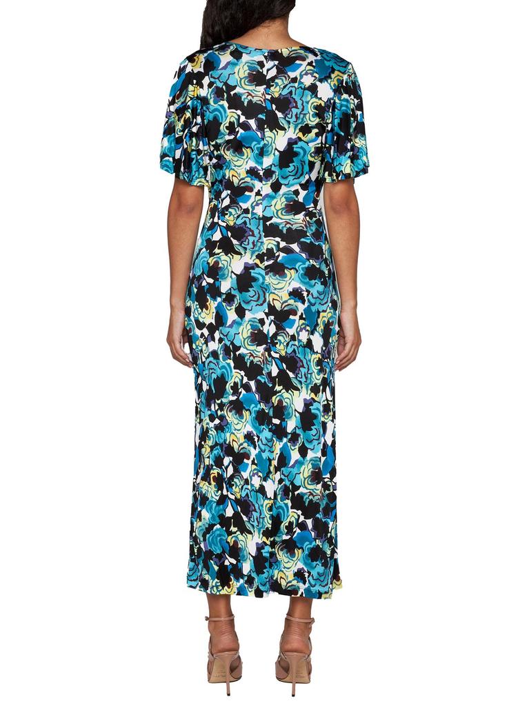 Diane von Furstenberg Short-Sleeved Floral Printed Midi Dress商品第3张图片规格展示