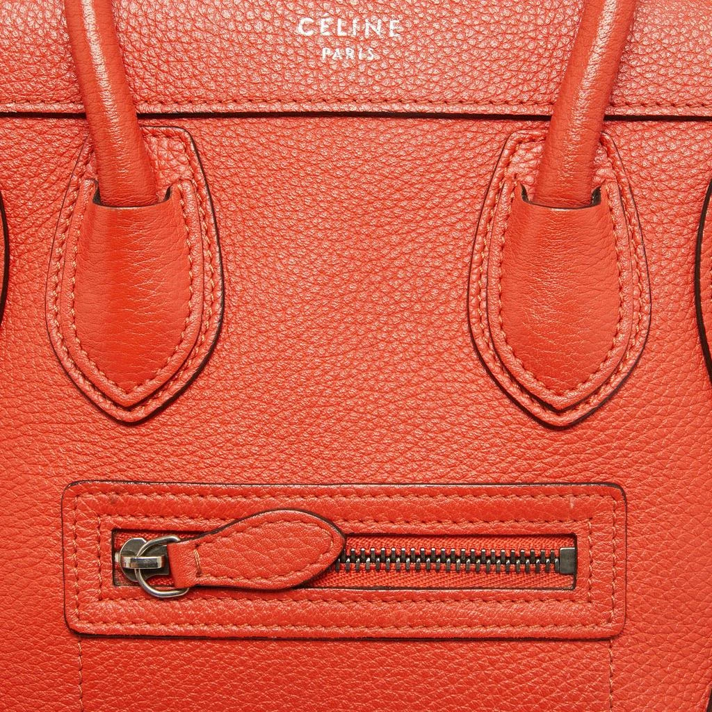 商品[二手商品] Celine|Céline Red Leather Nano Luggage Tote,价格¥4514,第5张图片详细描述