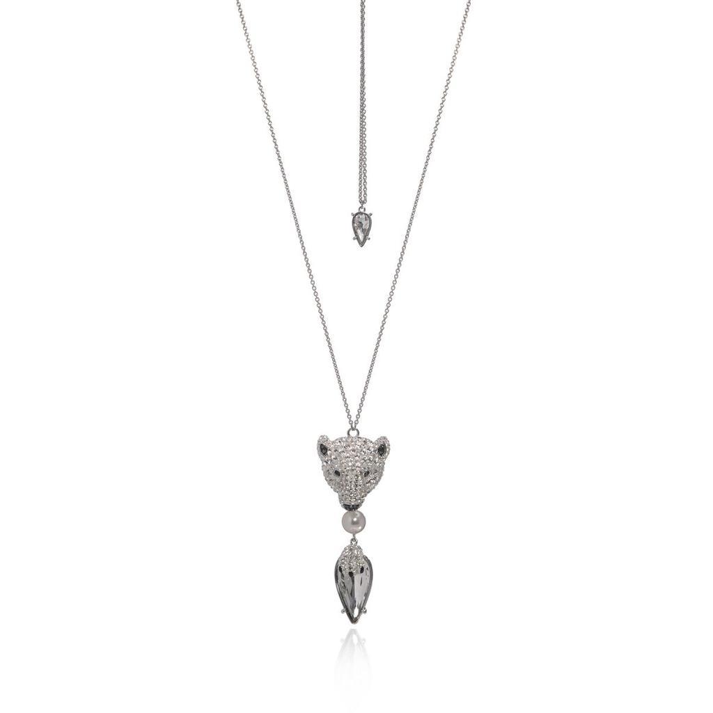商品Swarovski|Swarovski Polar Bestiary Rhodium And Crystal Necklace 5498246,价格¥590,第1张图片