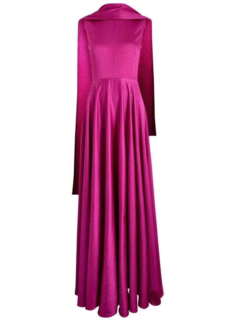 商品SOLACE LONDON|Emelia draped satin maxi dress,价格¥3157,第1张图片