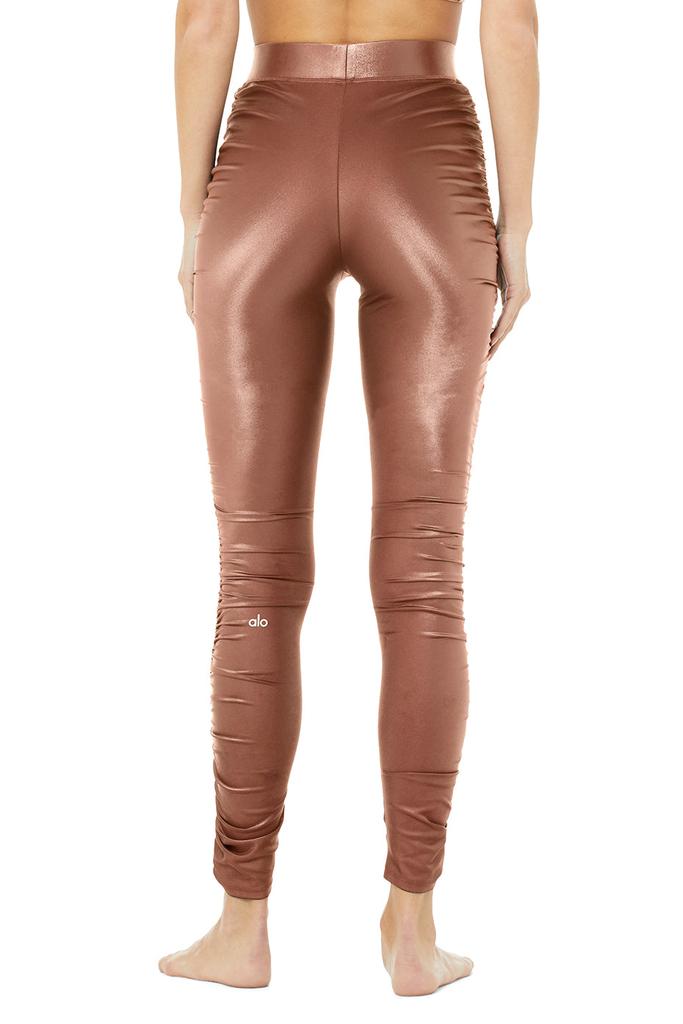 High-Waist Cinched Legging -  Chestnut Shine商品第2张图片规格展示