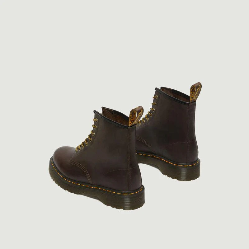 商品Dr. Martens|Leather lace-up boots 1460 Bex Dark brown crazy horse Dr. Martens,价格¥1782,第3张图片详细描述