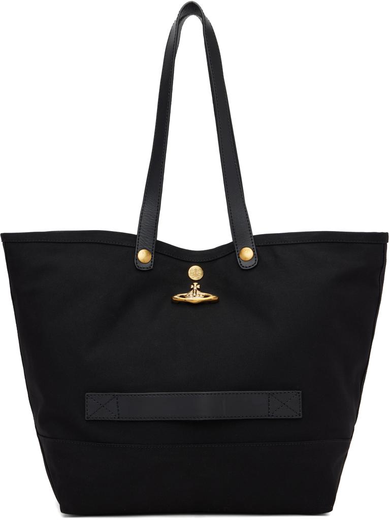 Black Utility Small Shopper Tote image 2
